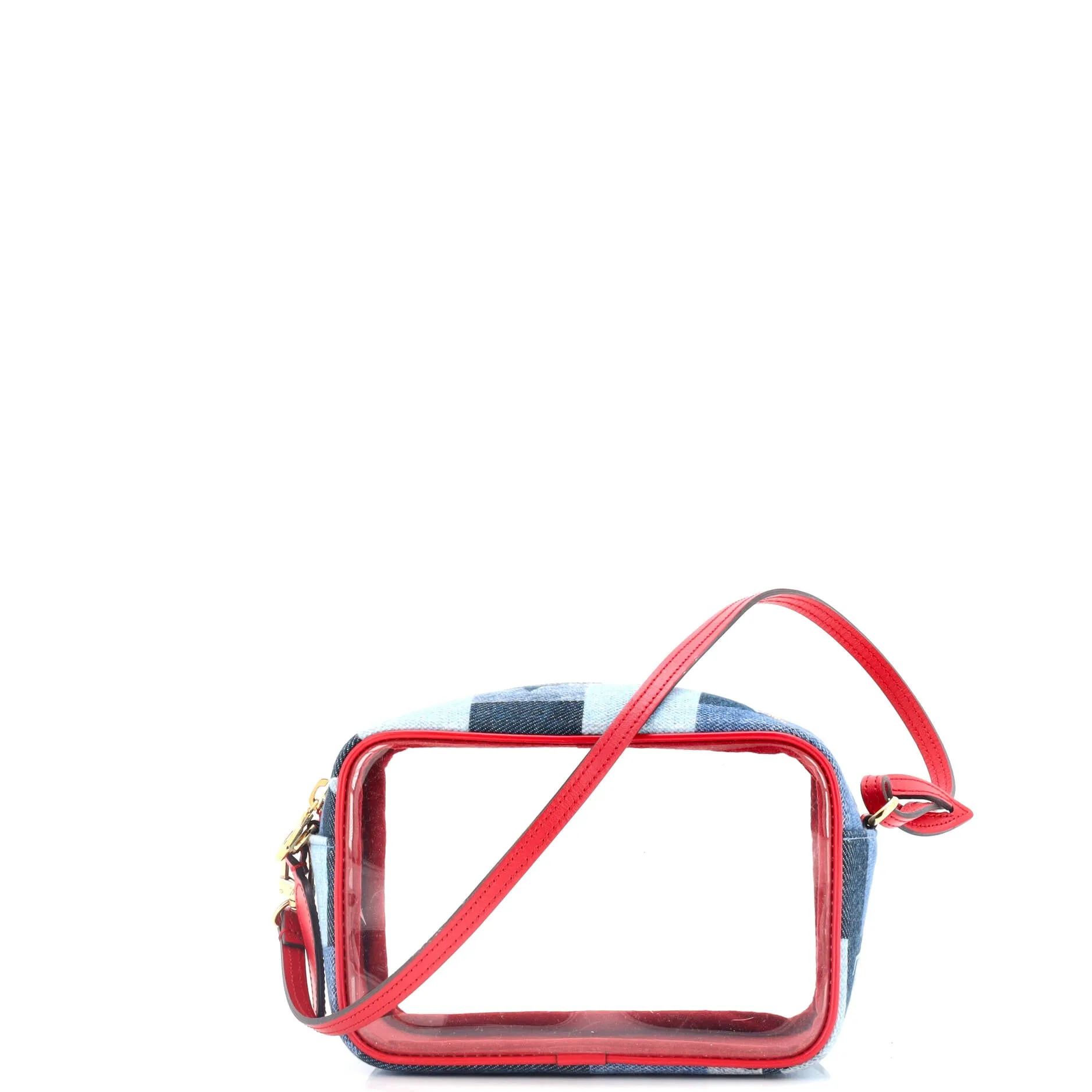 Beach Pouch Damier and Monogram Patchwork Denim