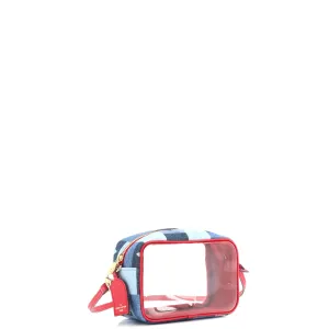 Beach Pouch Damier and Monogram Patchwork Denim
