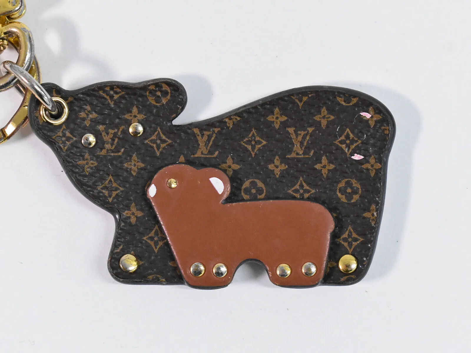 Bear Keychain Monogram Style