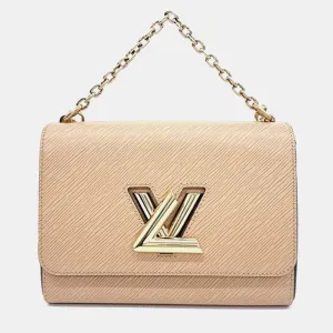 Beige Epi Leather Twist MM Shoulder Bag