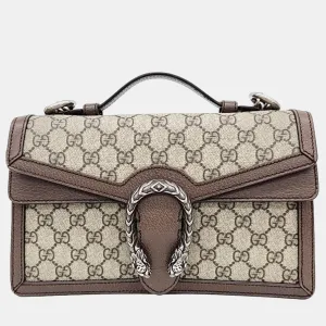 Beige GG Canvas Dionysus Top Handle Bag