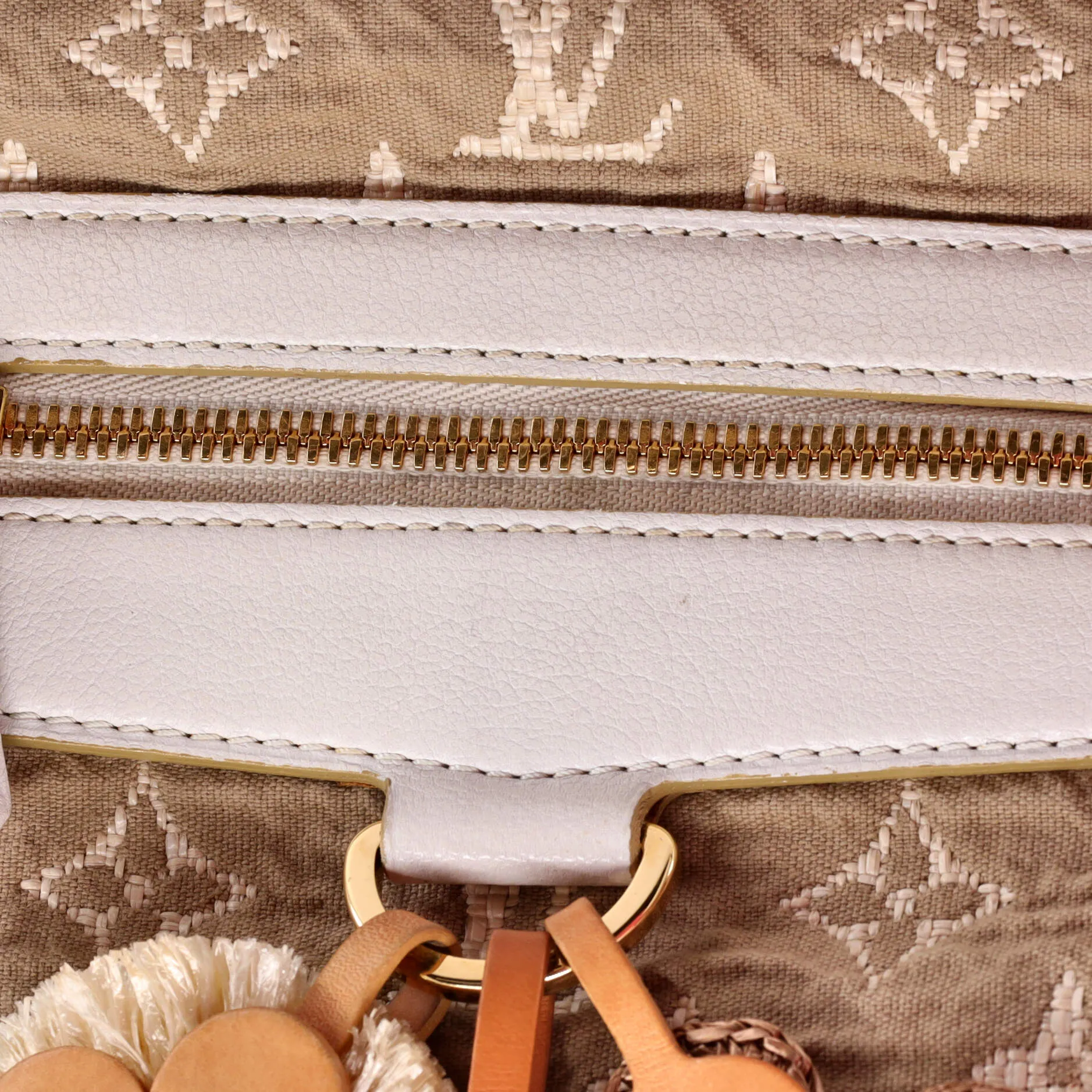 Besace Handbag Monogram Sabbia