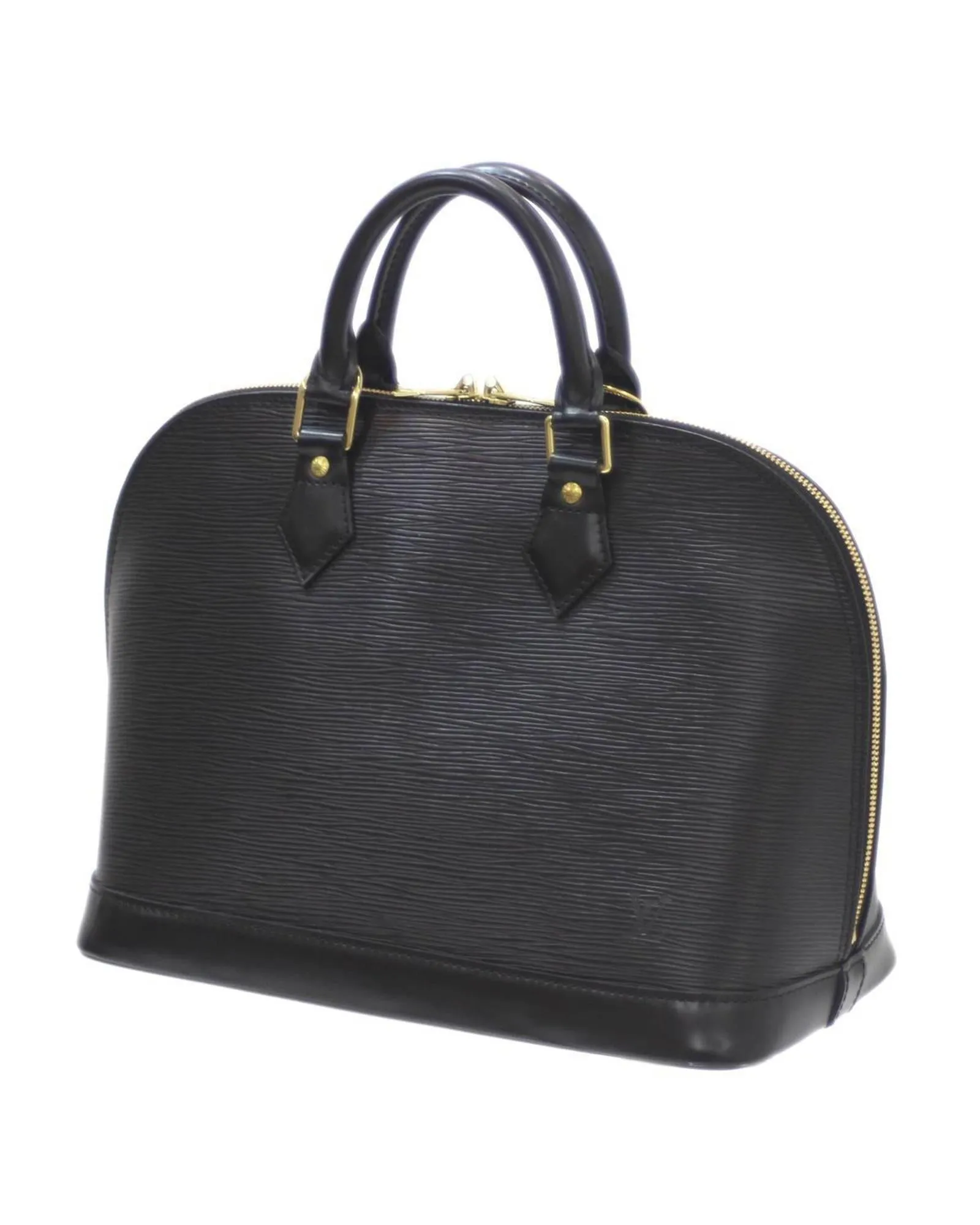 Black Epi Leather Handbag with Spacious Interior and Iconic Silhouette