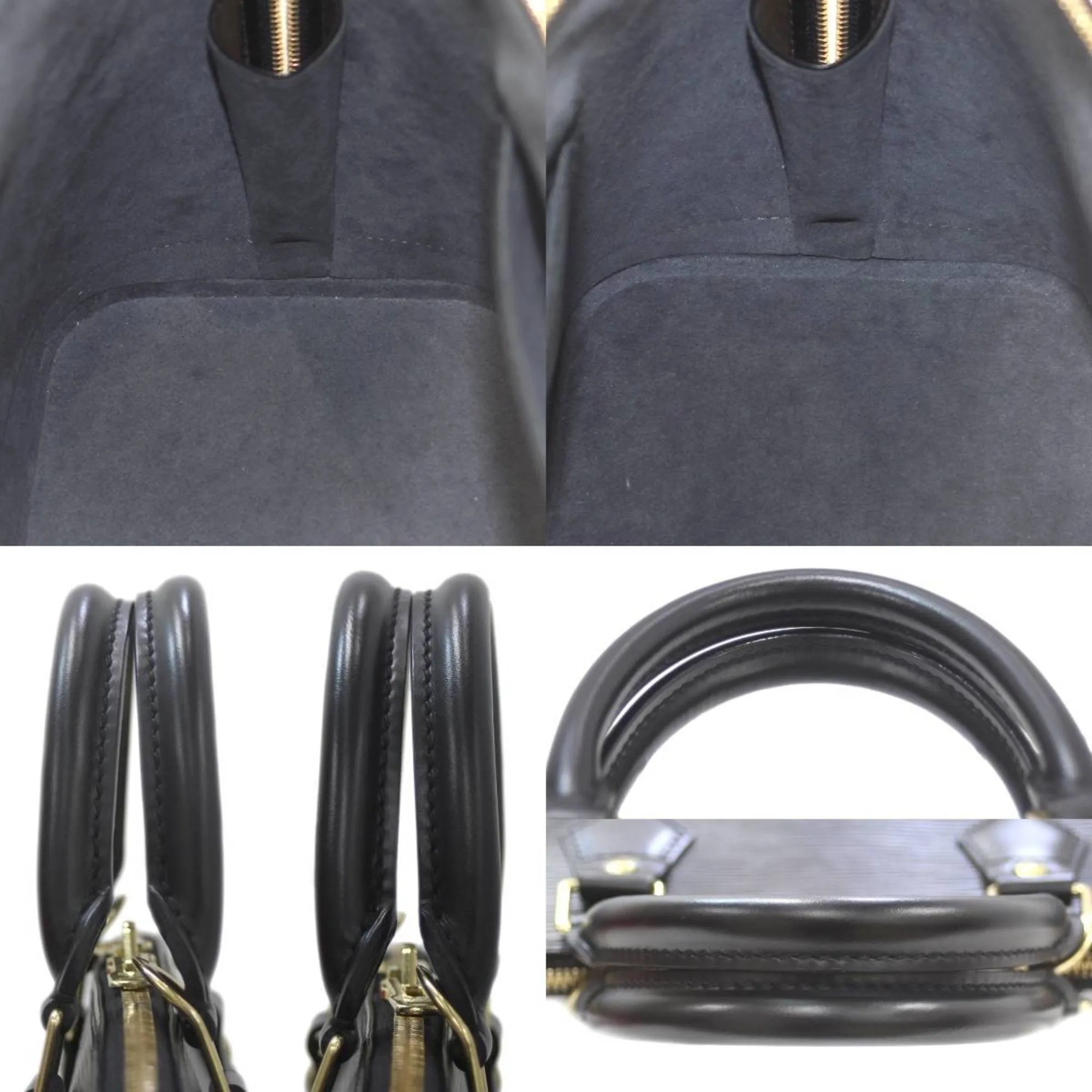Black Epi Leather Handbag with Spacious Interior and Iconic Silhouette