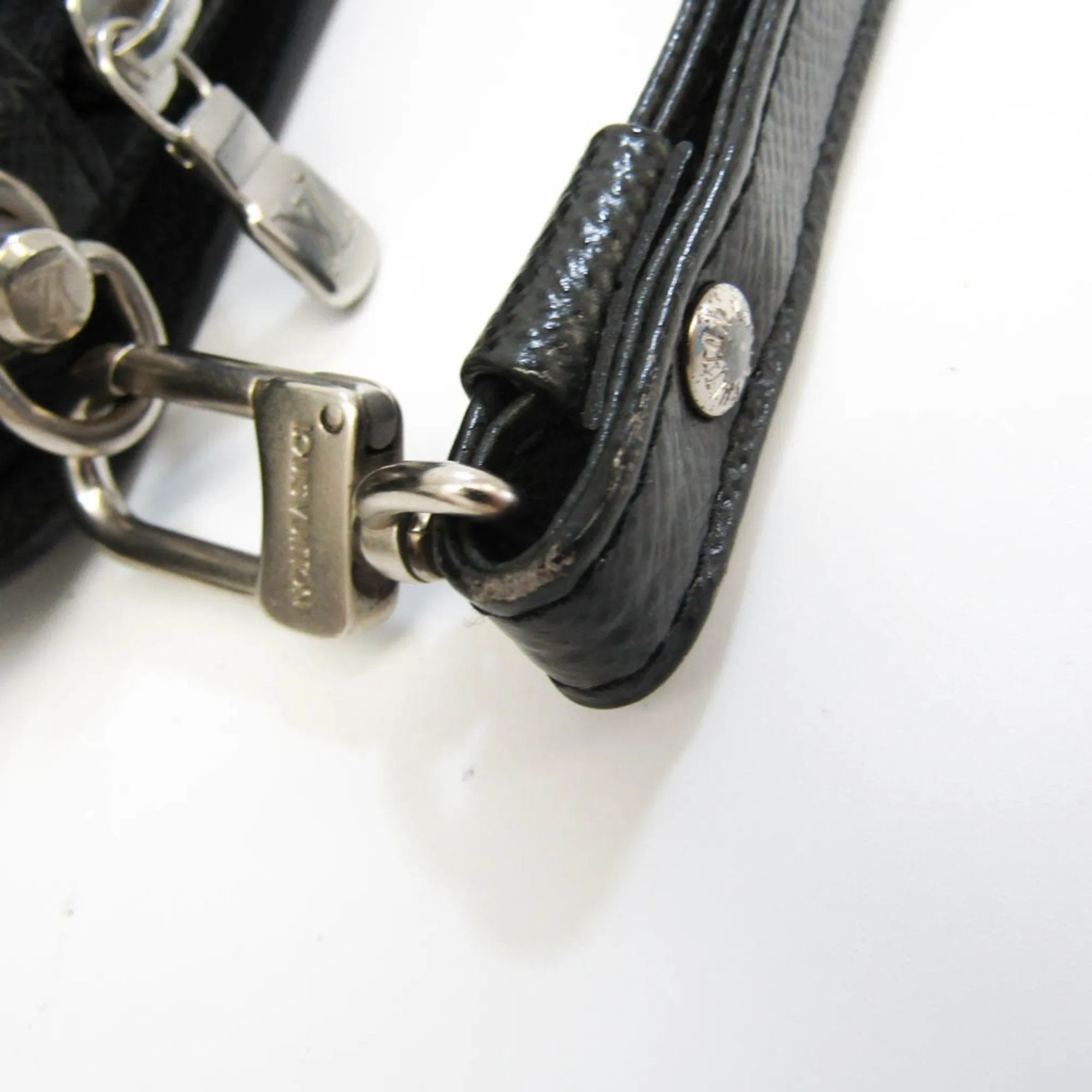 Black Leather Baikal Bag by Louis Vuitton