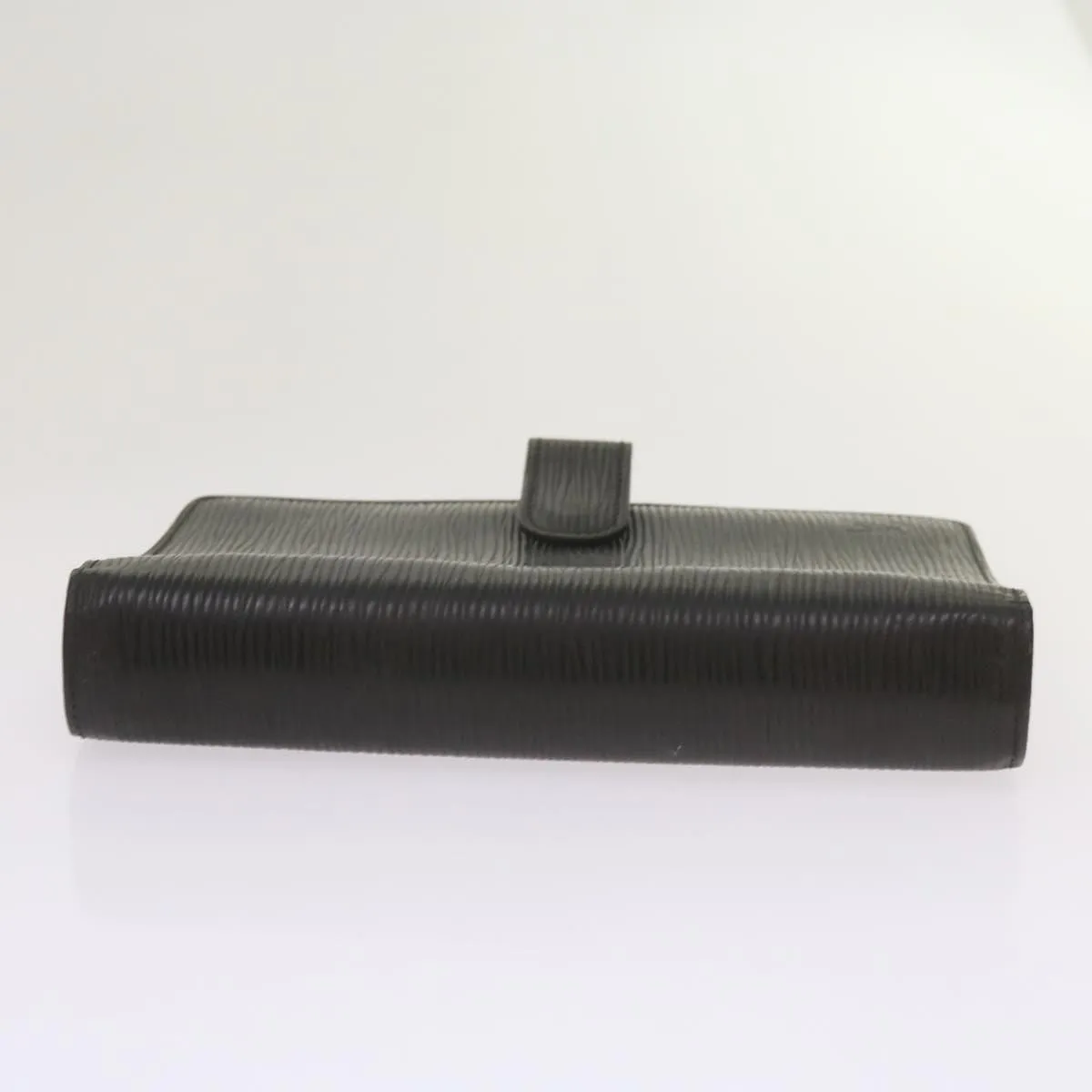 Black Leather Daily Planner Cover with Ruler