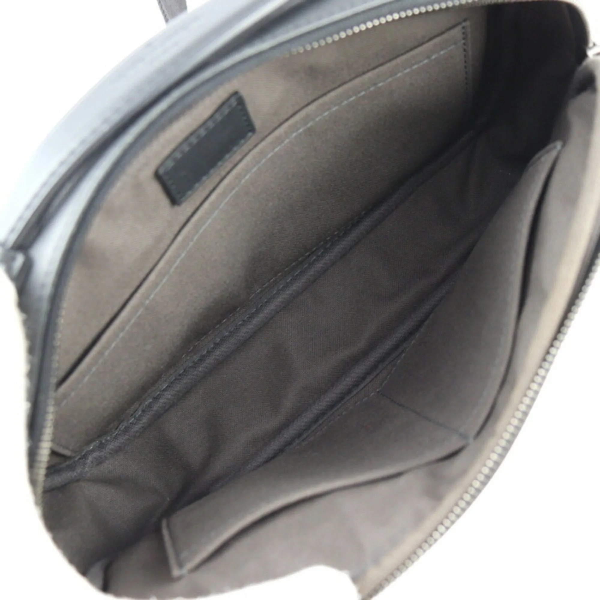 Black Leather Fanny Pack with Damier Infini Motif