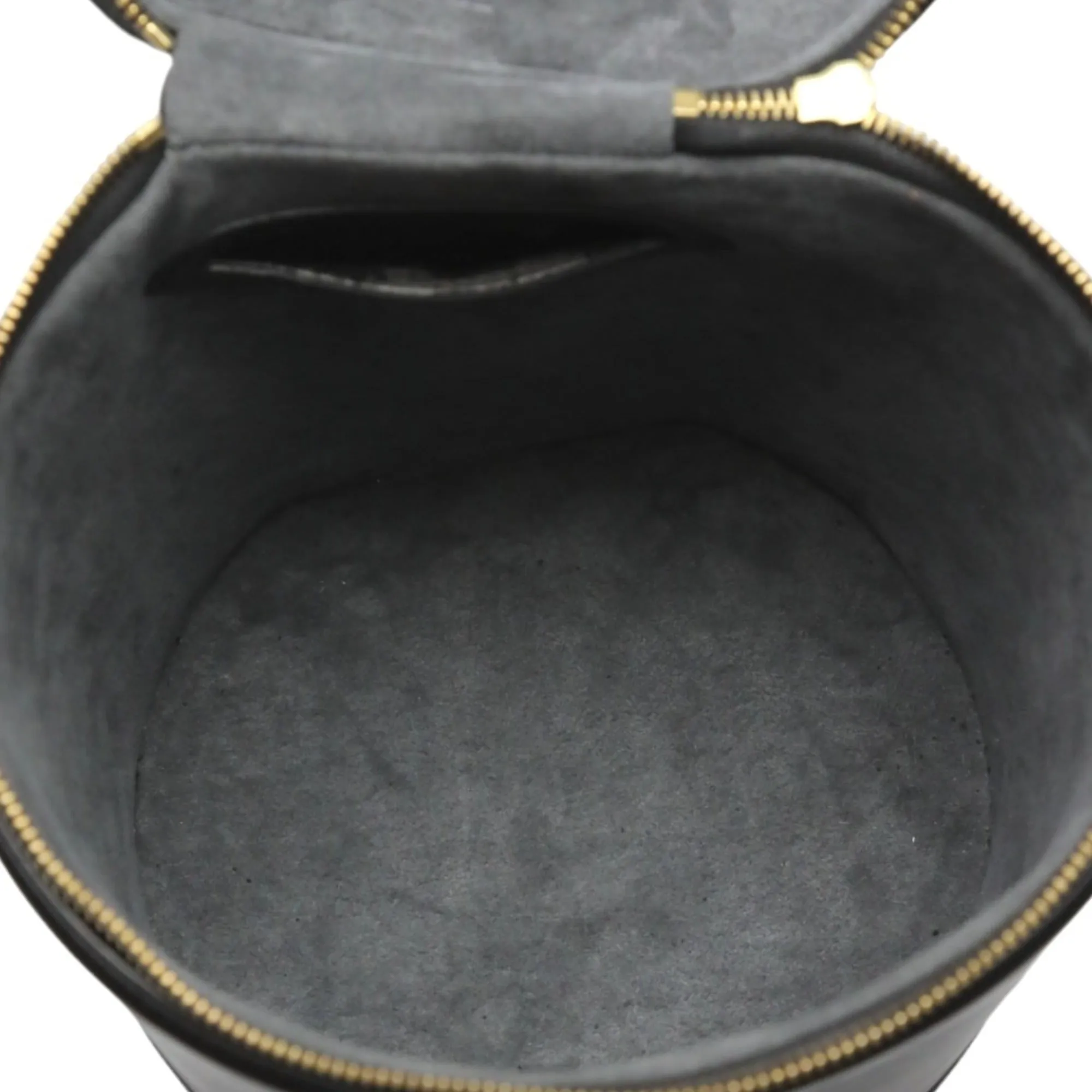Black Leather Herringbone Bag