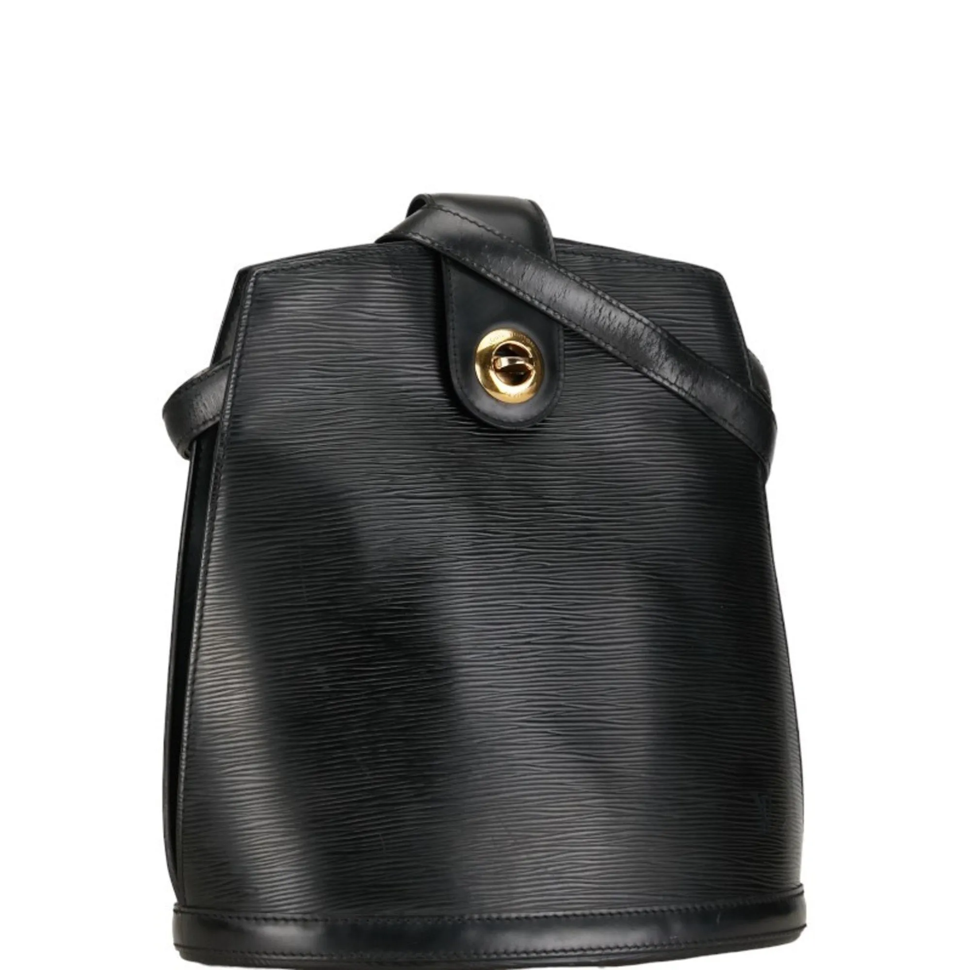 Black Leather Shoulder Bag with Clean Lines and Iconic Design