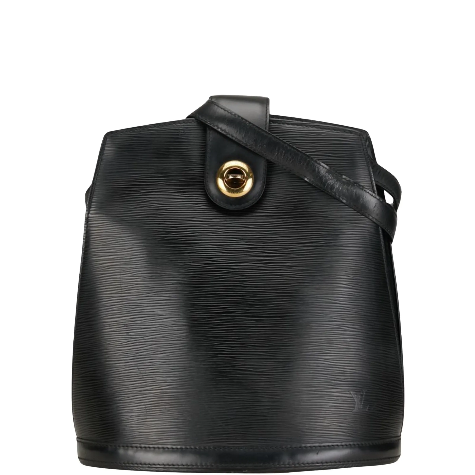 Black Leather Shoulder Bag with Clean Lines and Iconic Design