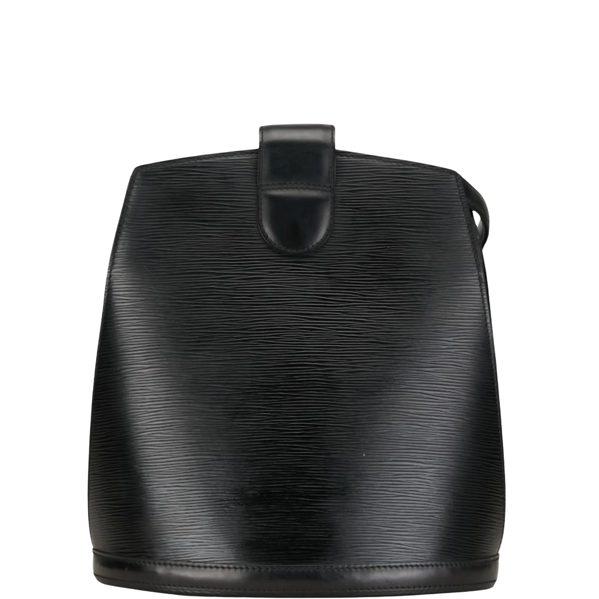 Black Leather Shoulder Bag with Clean Lines and Iconic Design