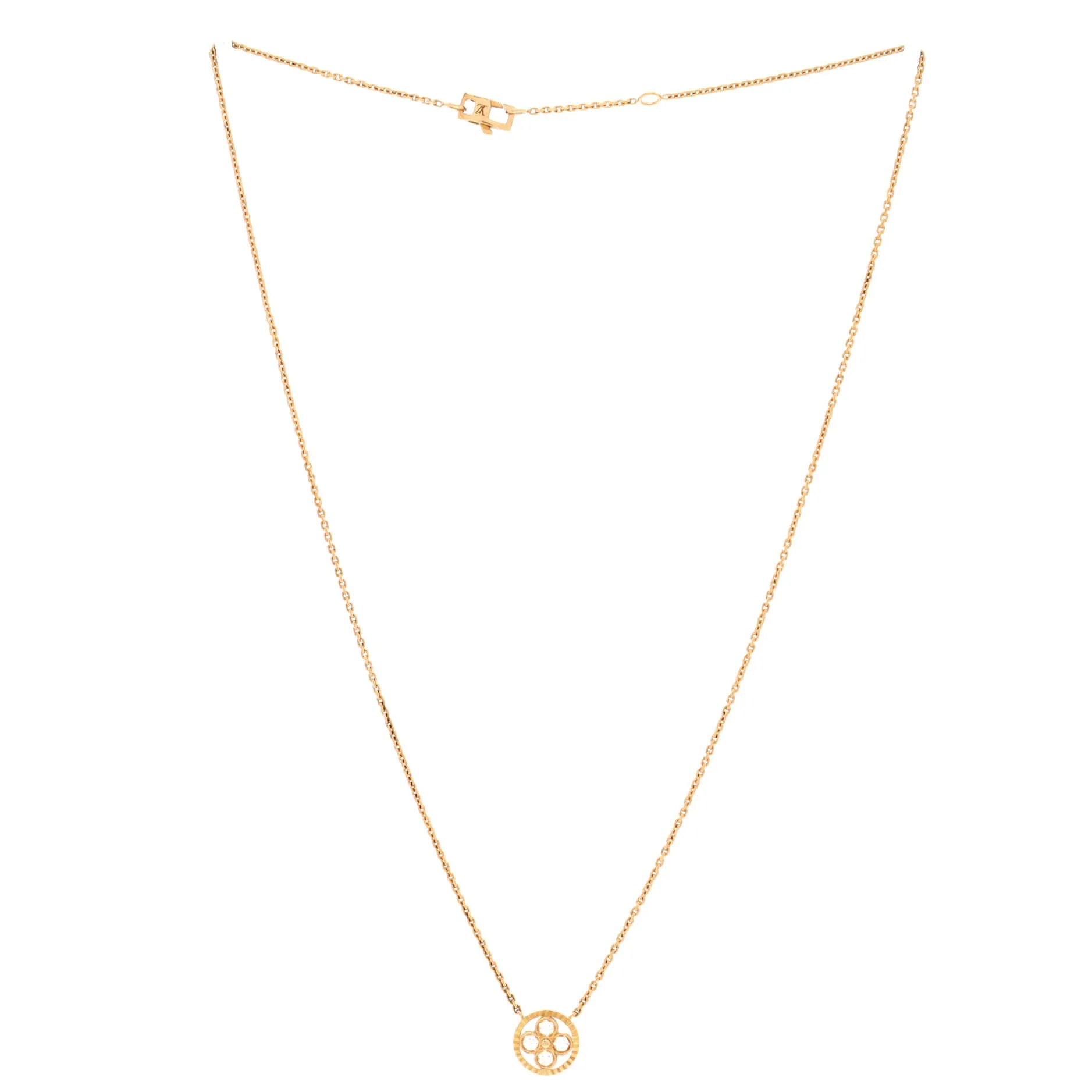 Blossom BB Pendant Necklace 18K Rose Gold with Diamonds