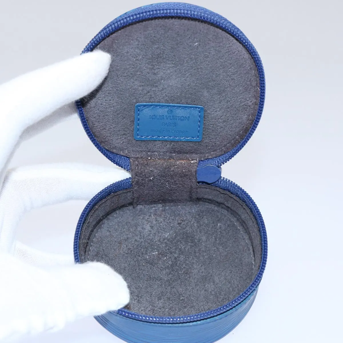 Blue Epi Leather Case