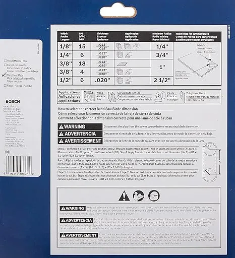 BOSCH BS6412-24M 64-1/2-Inch by 1/2-Inch by 24TPI Metal Bandsaw Blade