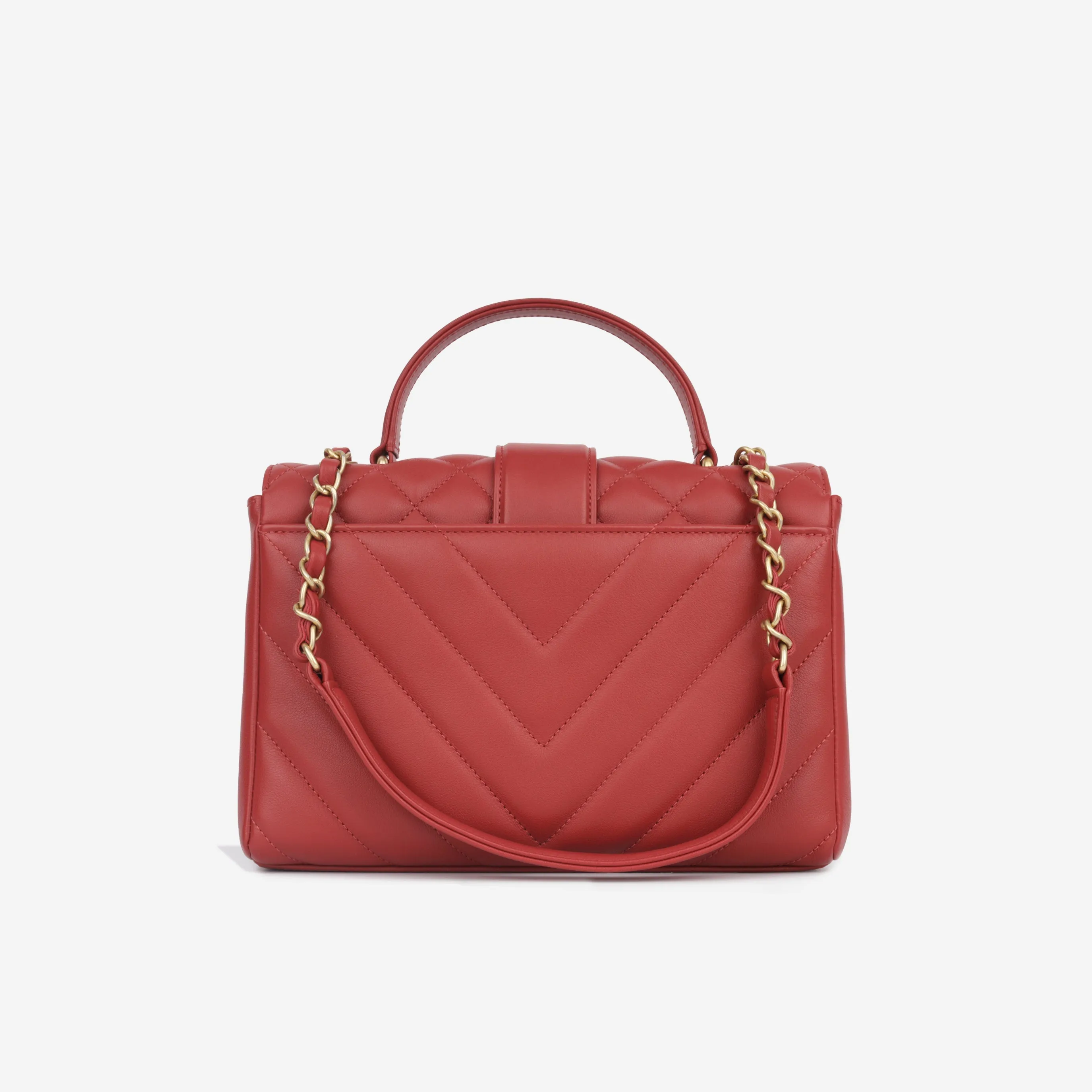 Chanel In The City Top Handle - Red Calfskin