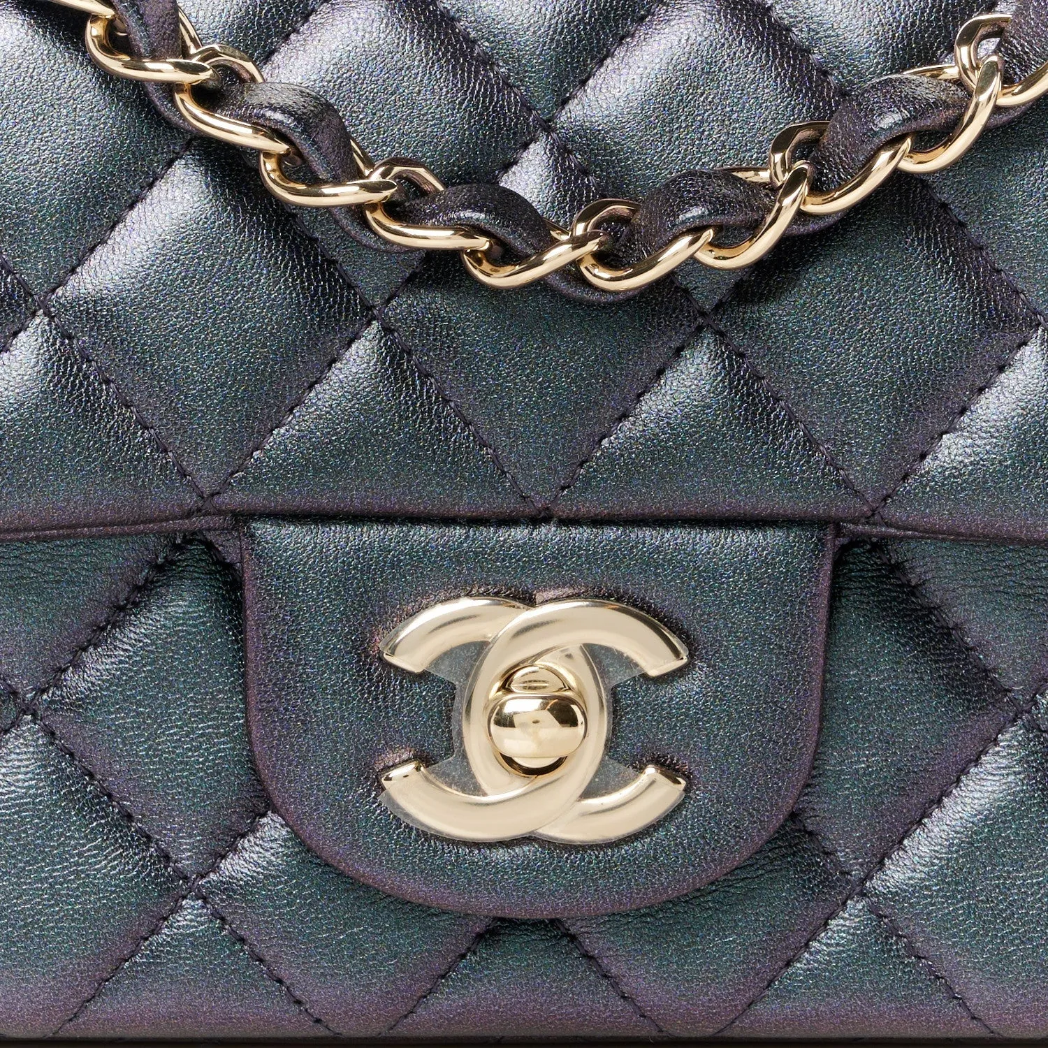 Chanel Iridescent Lambskin Quilted Mini