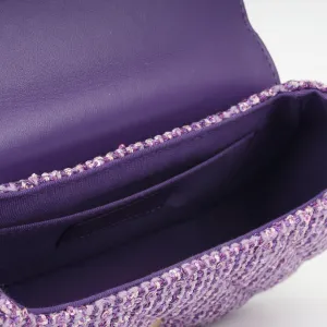 Chanel Small Top Handle - Purple Sequin Tweed