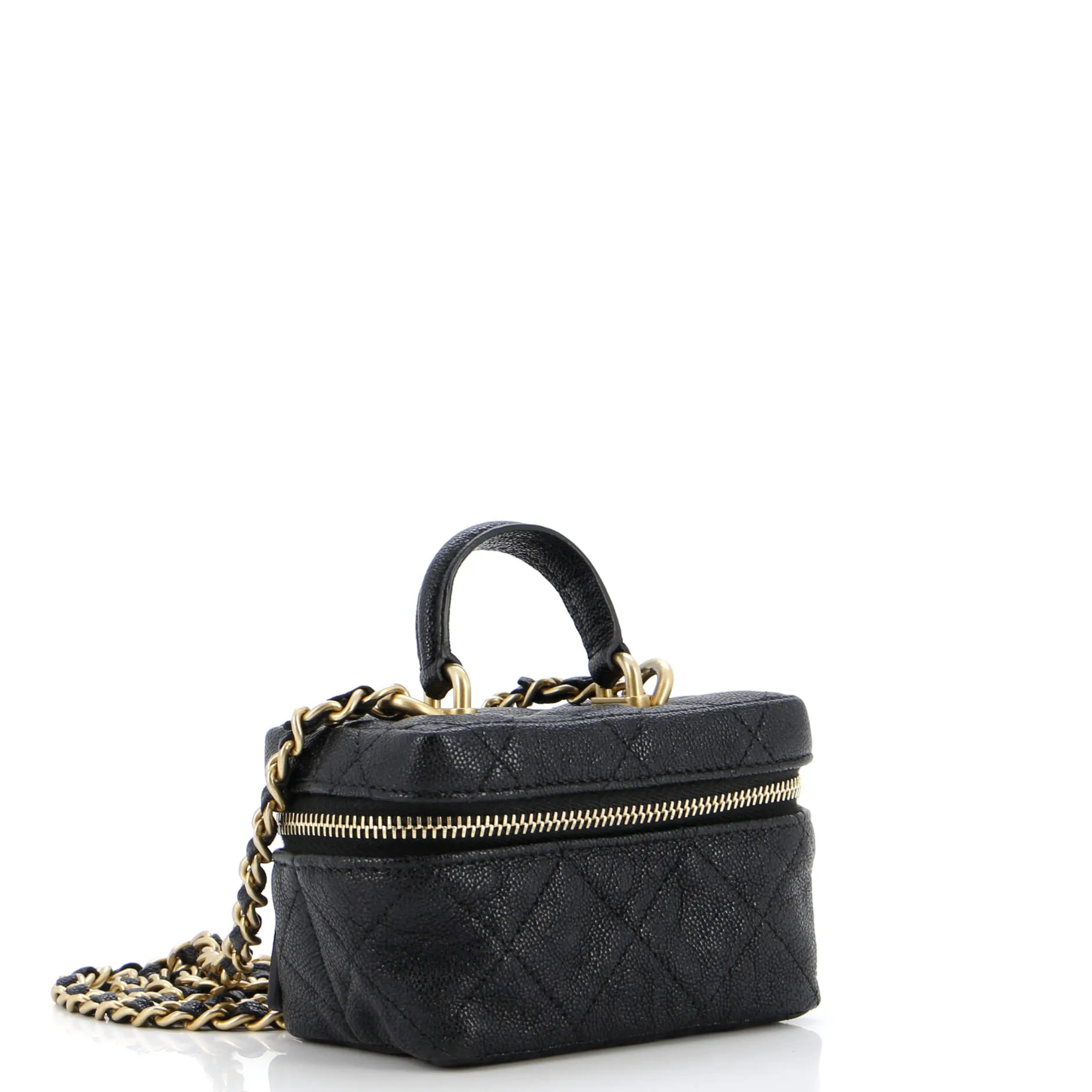 Chanel Top Handle Zip Around Vanity Case