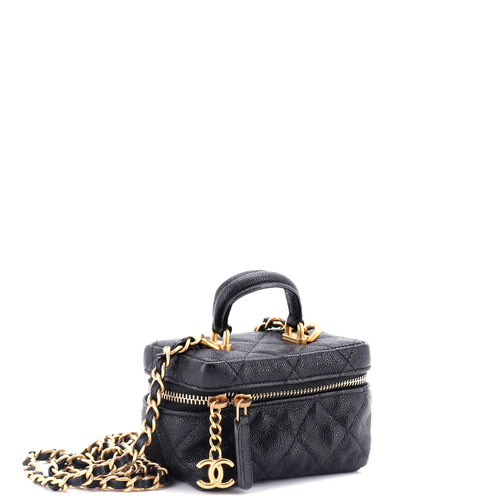 Chanel Top Handle Zip Around Vanity Case