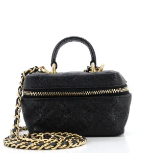 Chanel Top Handle Zip Around Vanity Case