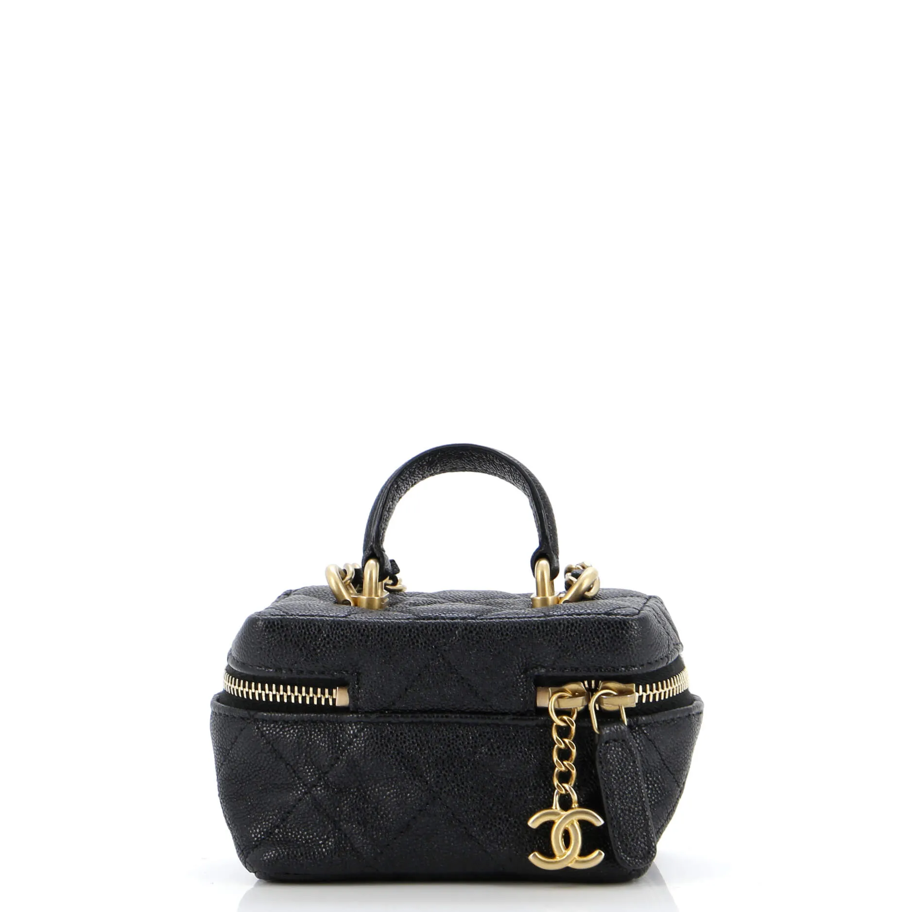 Chanel Top Handle Zip Around Vanity Case