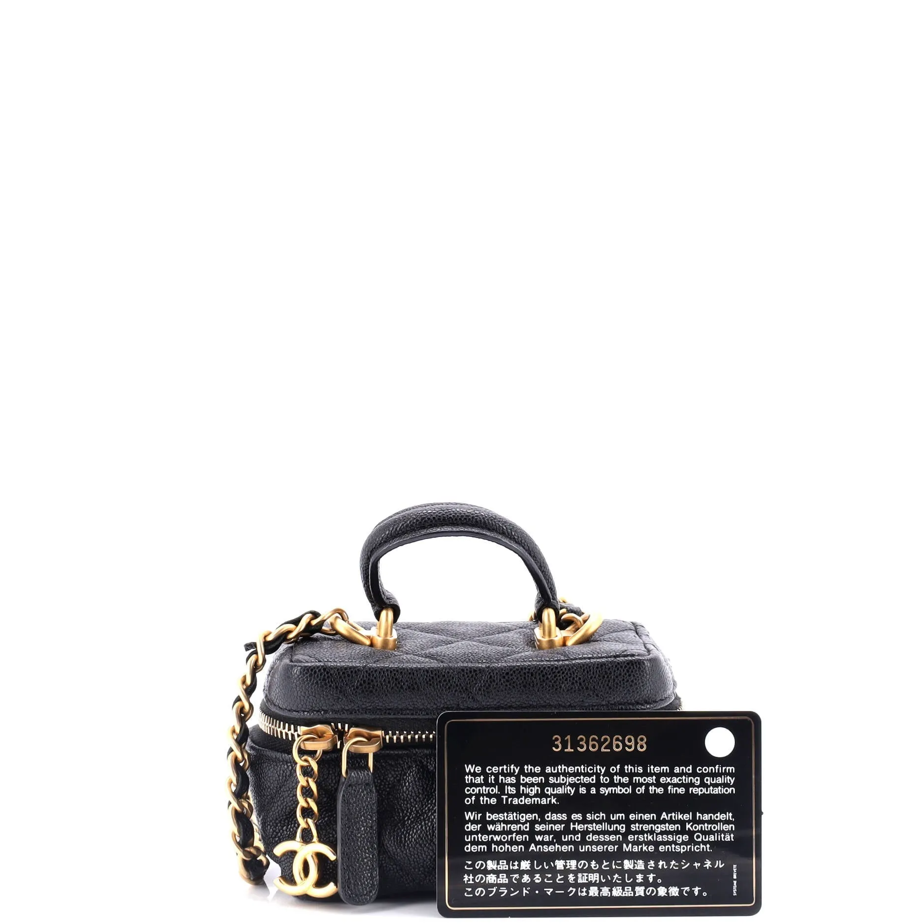 Chanel Top Handle Zip Around Vanity Case