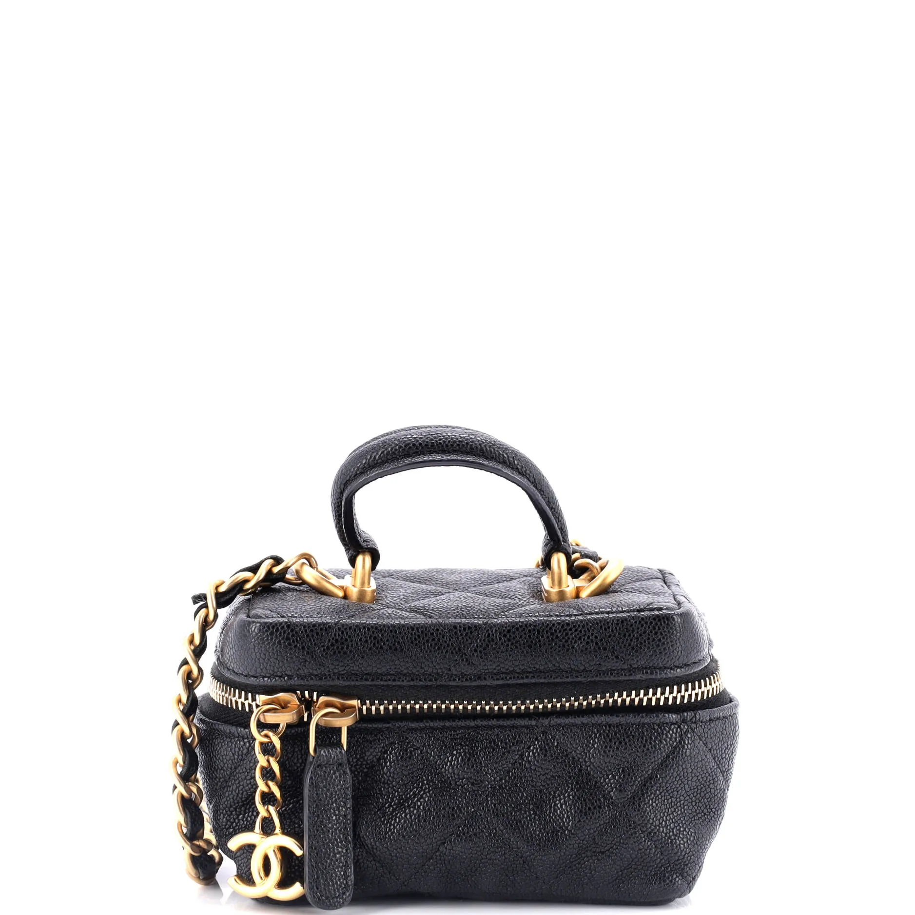 Chanel Top Handle Zip Around Vanity Case