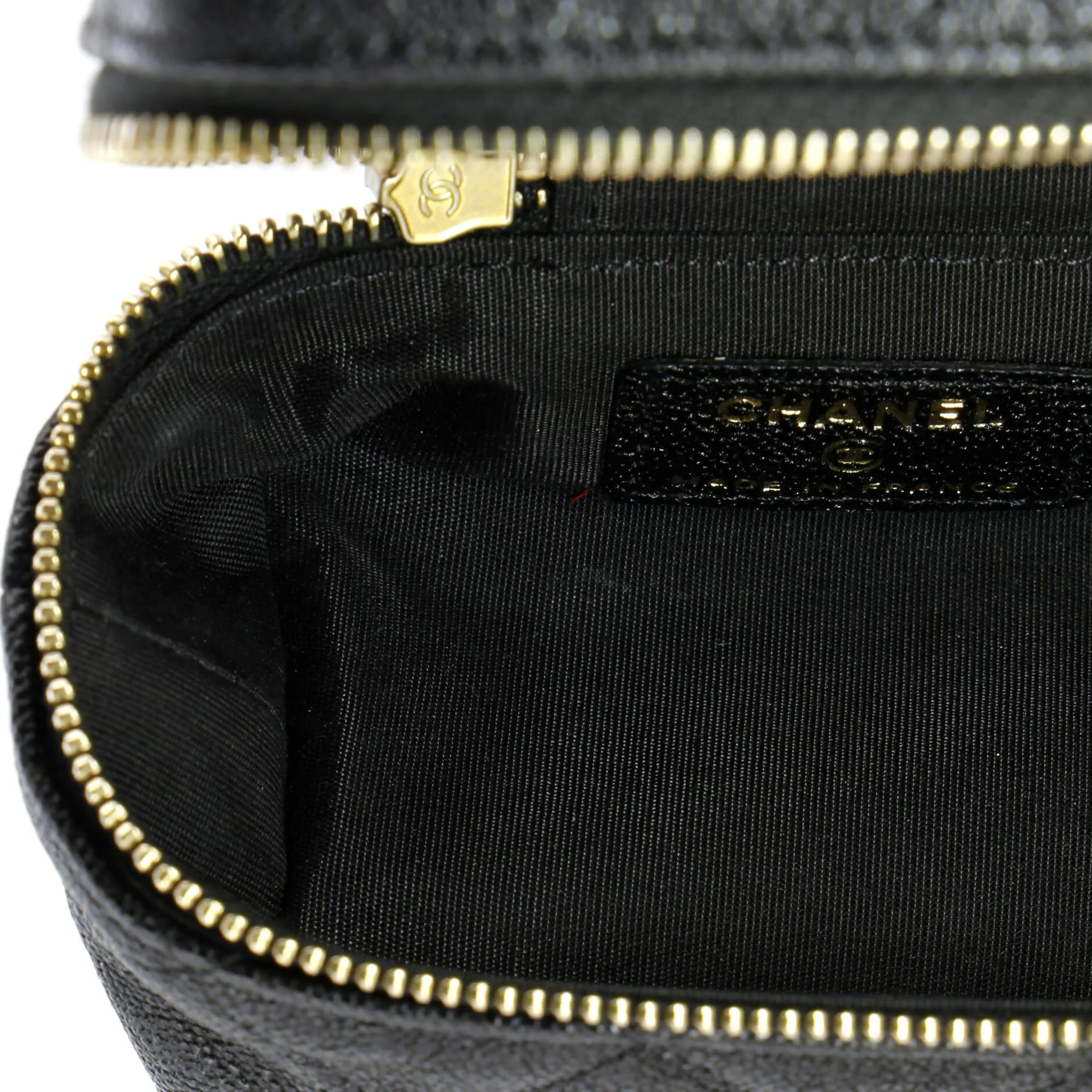 Chanel Top Handle Zip Around Vanity Case