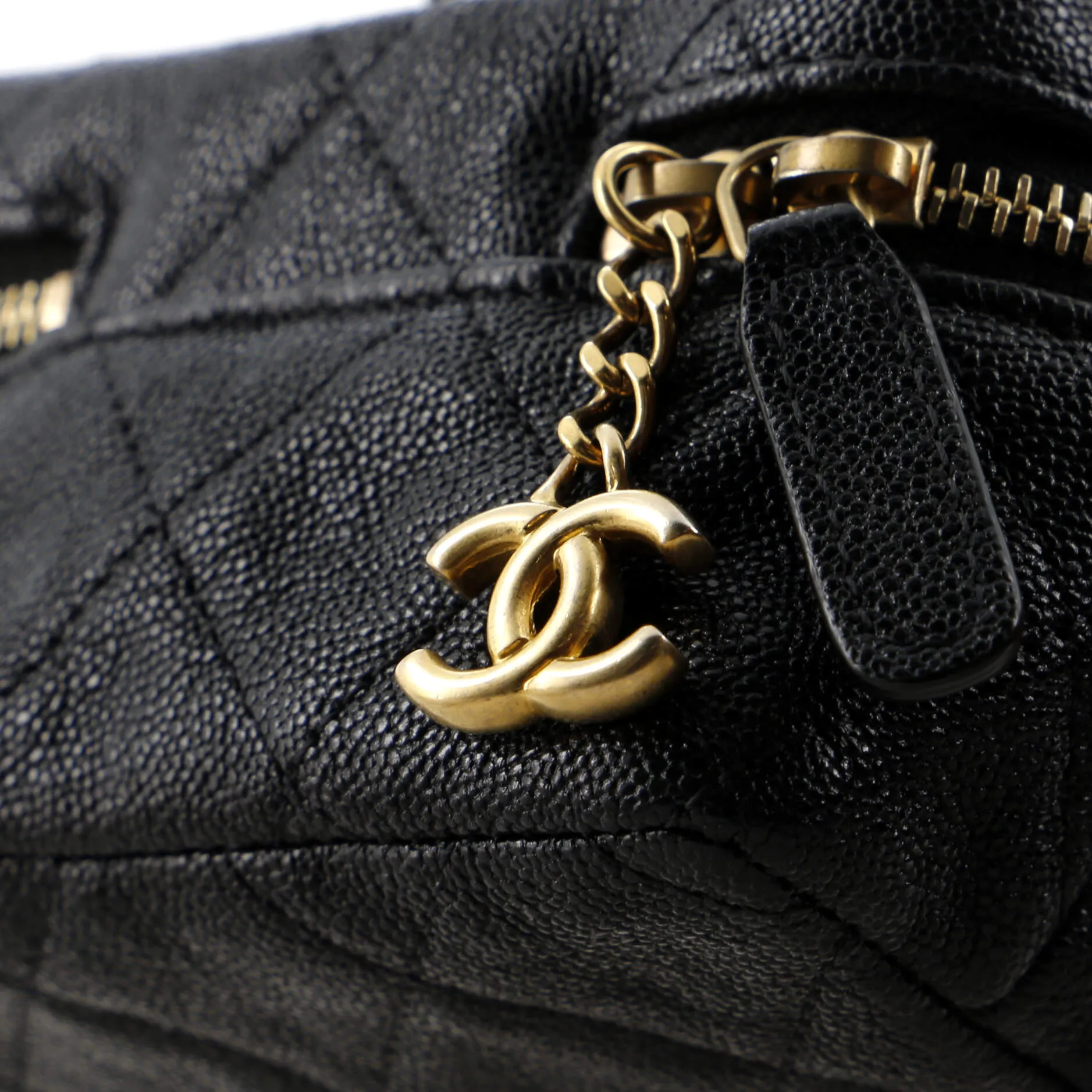 Chanel Top Handle Zip Around Vanity Case