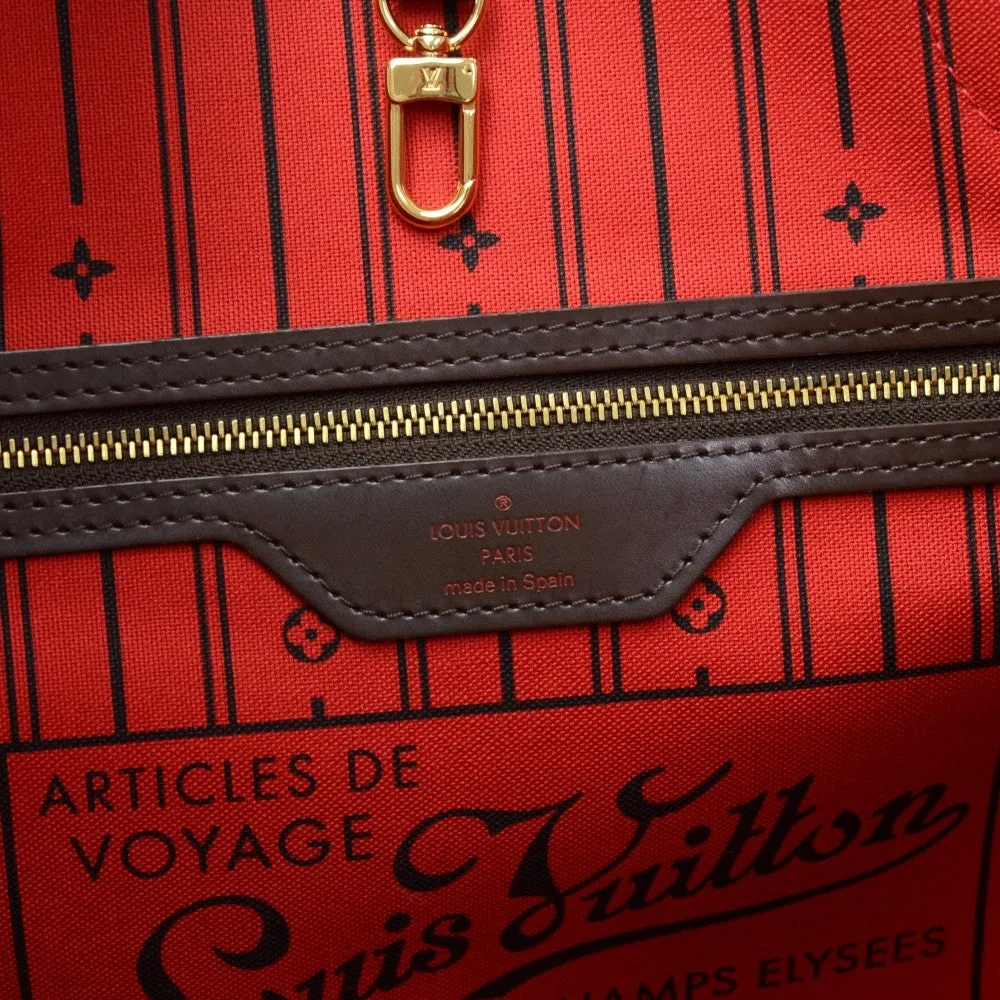 Damier Ebene Canvas Neverfull MM Tote