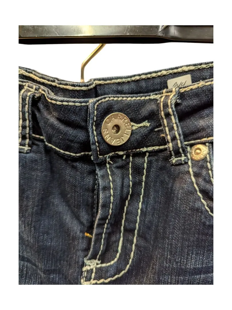 Dark Blue Mini Skirt White Lining Charreli