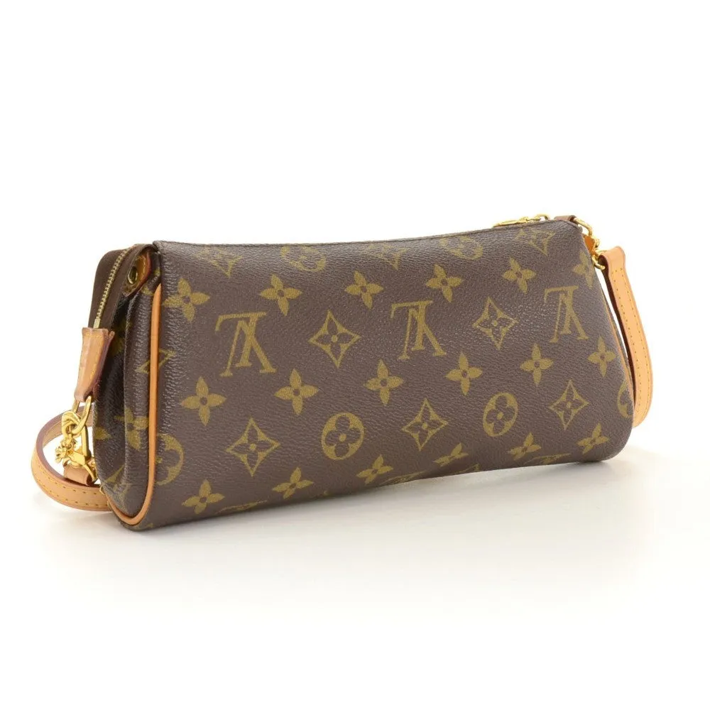 Eva Monogram Canvas Evening Bag with Strap