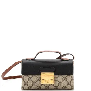 Gucci Padlock Top Handle Bag Gg Coated