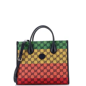 Gucci Structured Top Handle Open Tote Gg