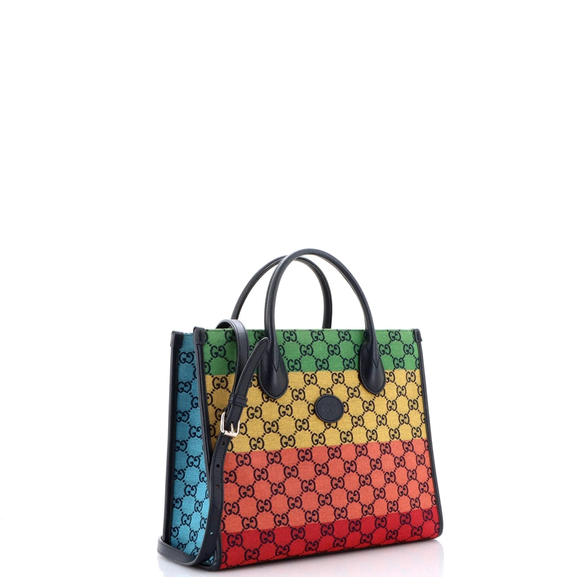Gucci Structured Top Handle Open Tote Gg
