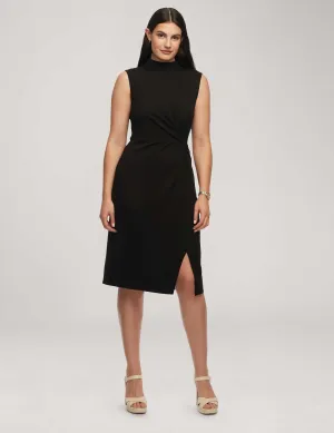 Harmony Knit Twist Wrap Midi Dress- Sale
