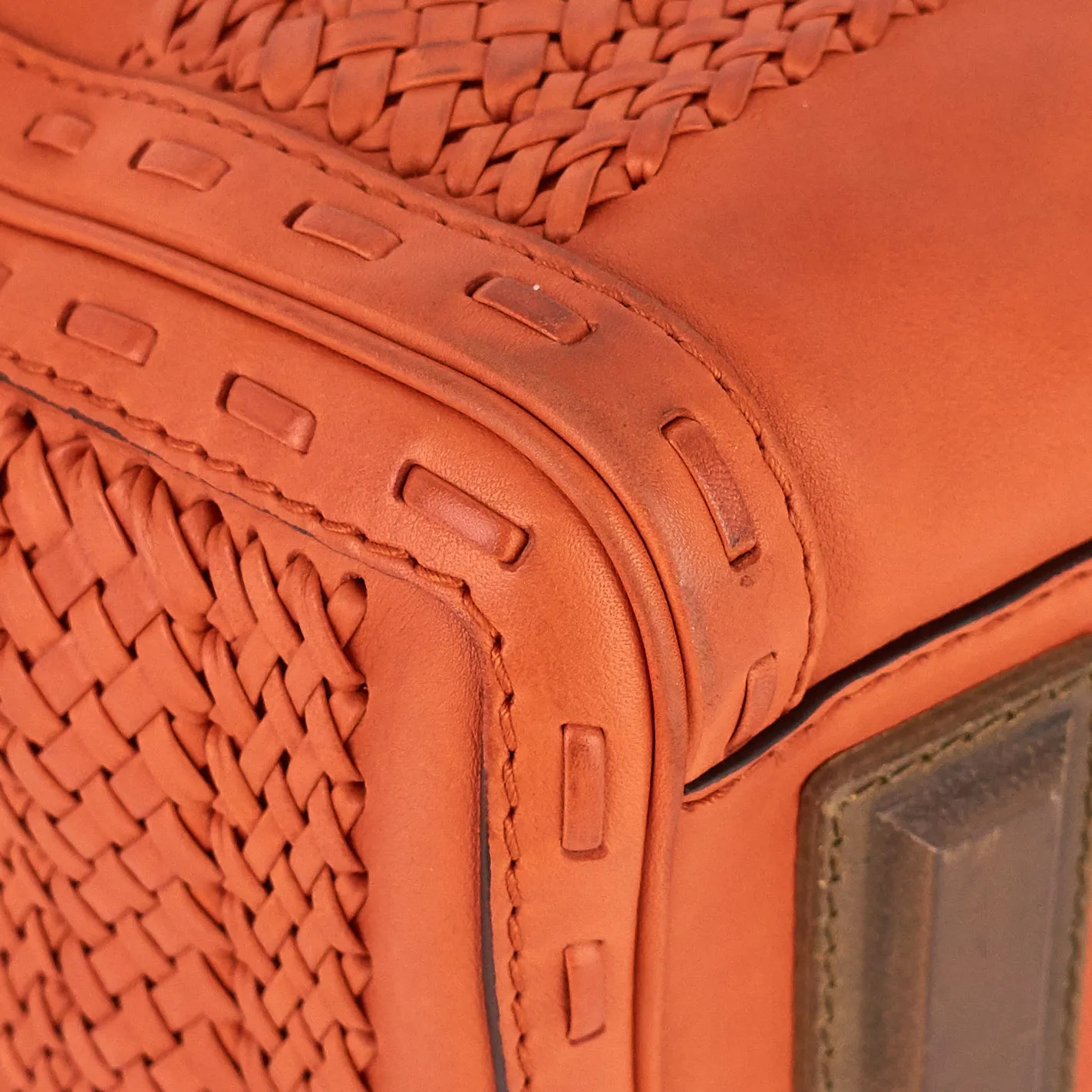Leather 'Handmade' Medium Top Handle Bag