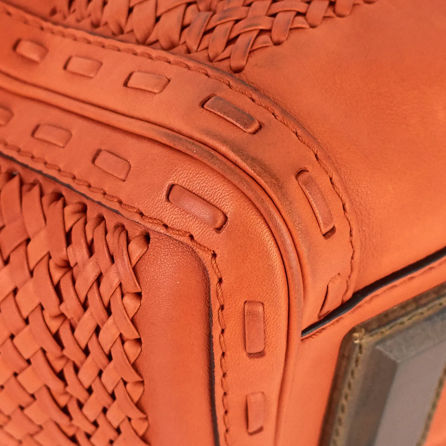 Leather 'Handmade' Medium Top Handle Bag