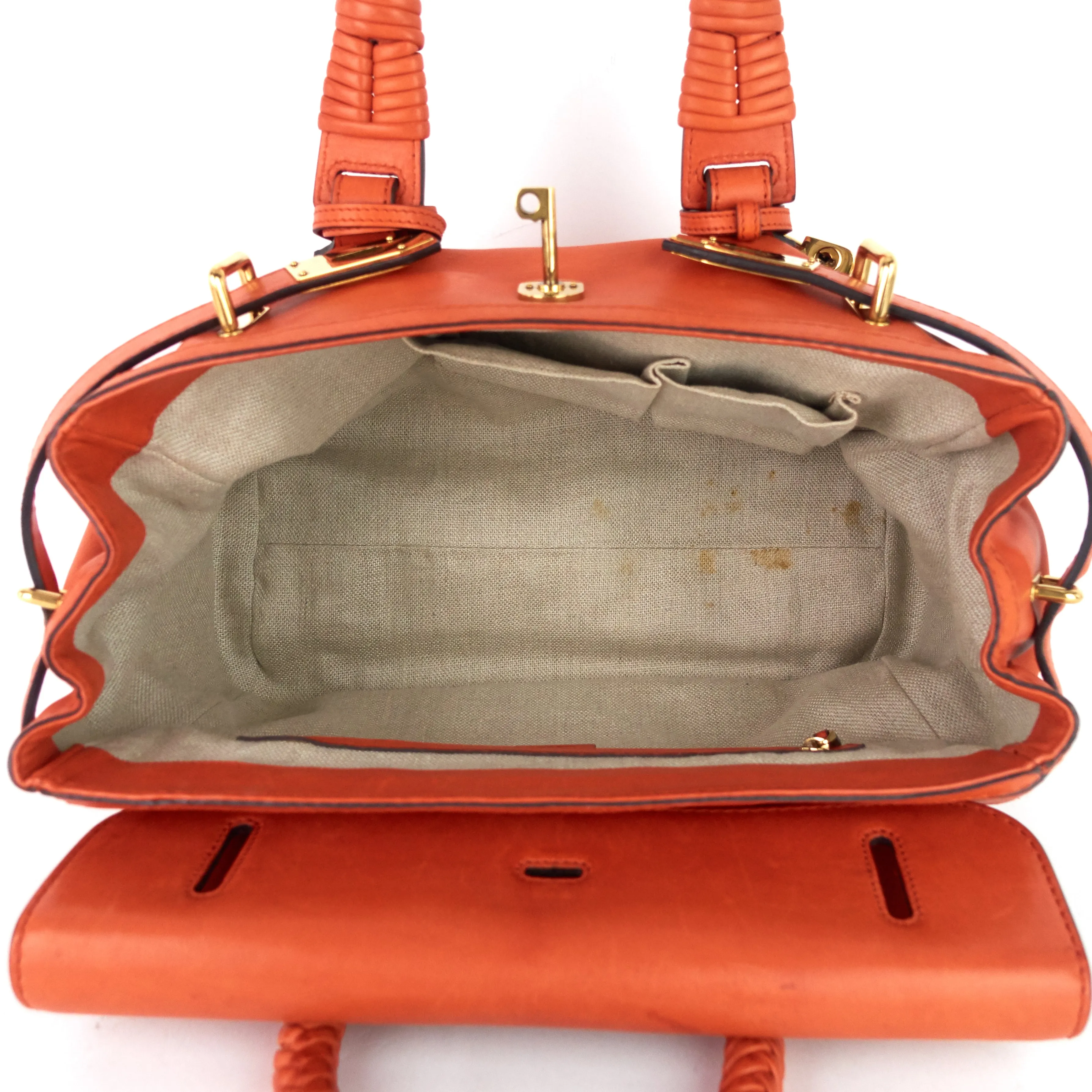Leather 'Handmade' Medium Top Handle Bag