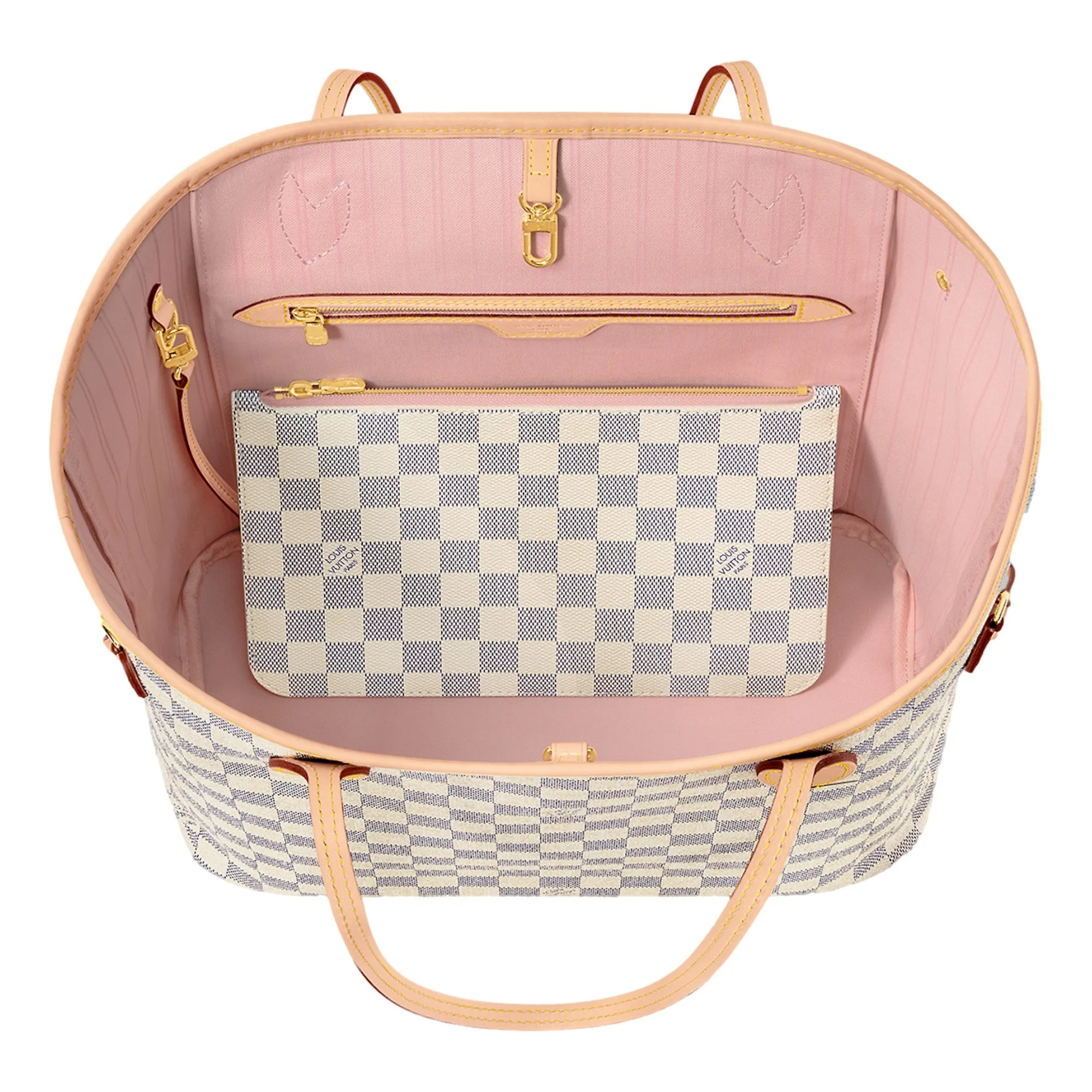 Louis Vuitton Ballerine Damier Azur White Neverfull MM Tote