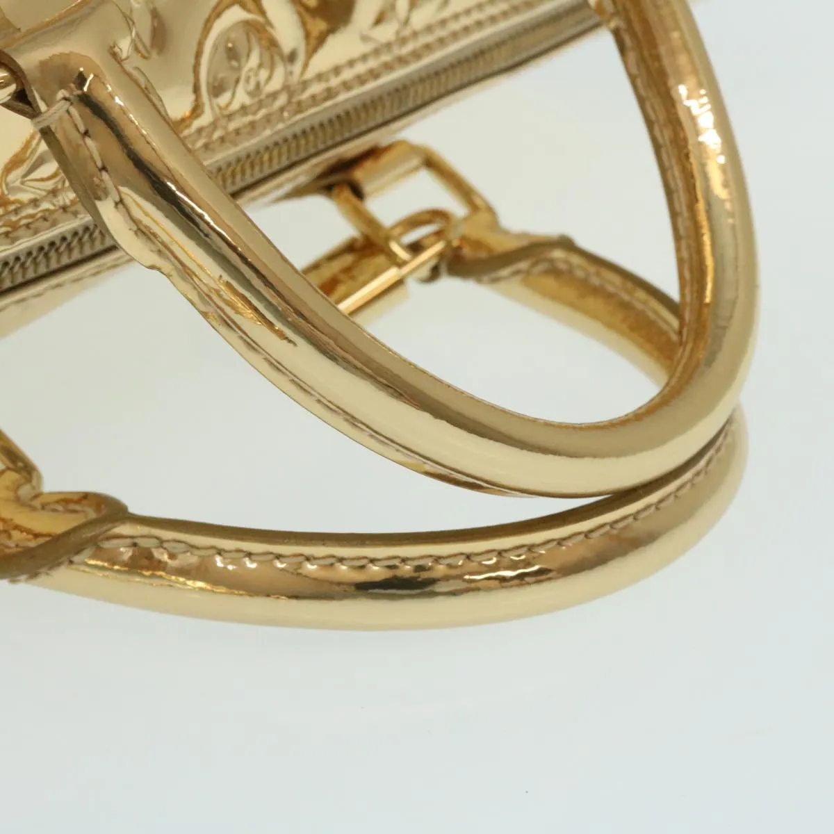 LOUIS VUITTON Monogram Miroir Speedy 35 Hand Bag Gold M95785