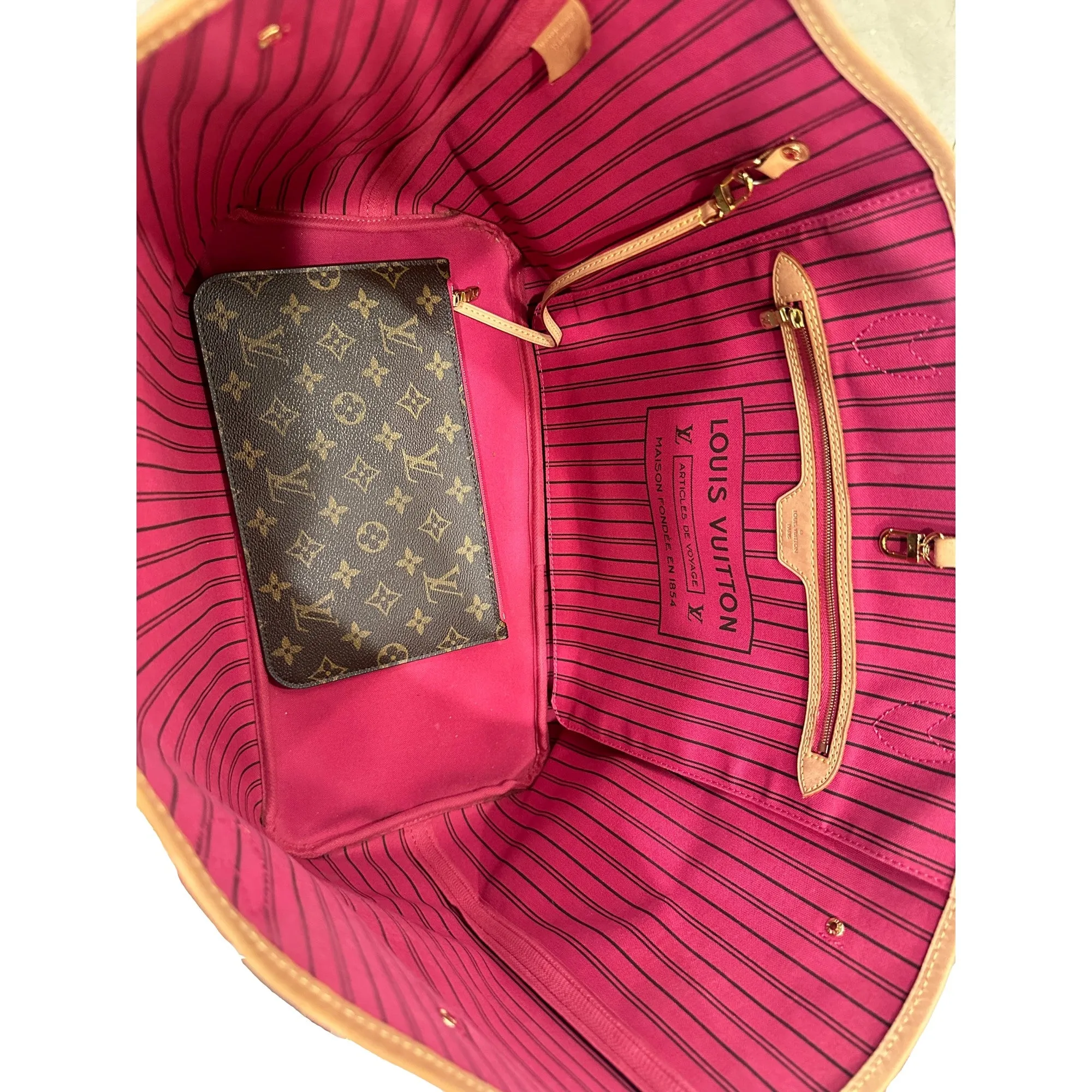 Louis Vuitton Neverfull Brown Tote Monogram Canvas GM