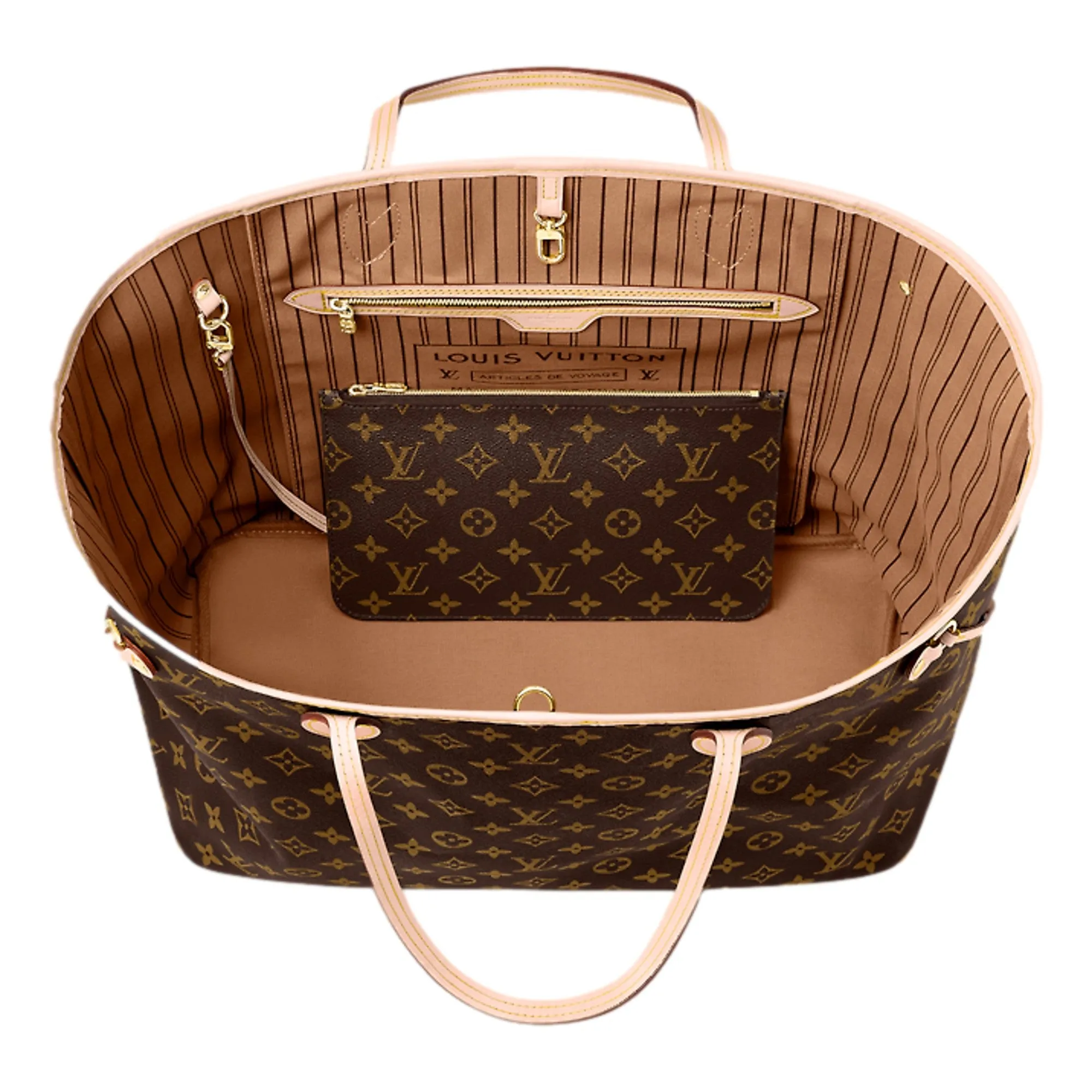 Louis Vuitton Neverfull Brown Tote Monogram Canvas GM