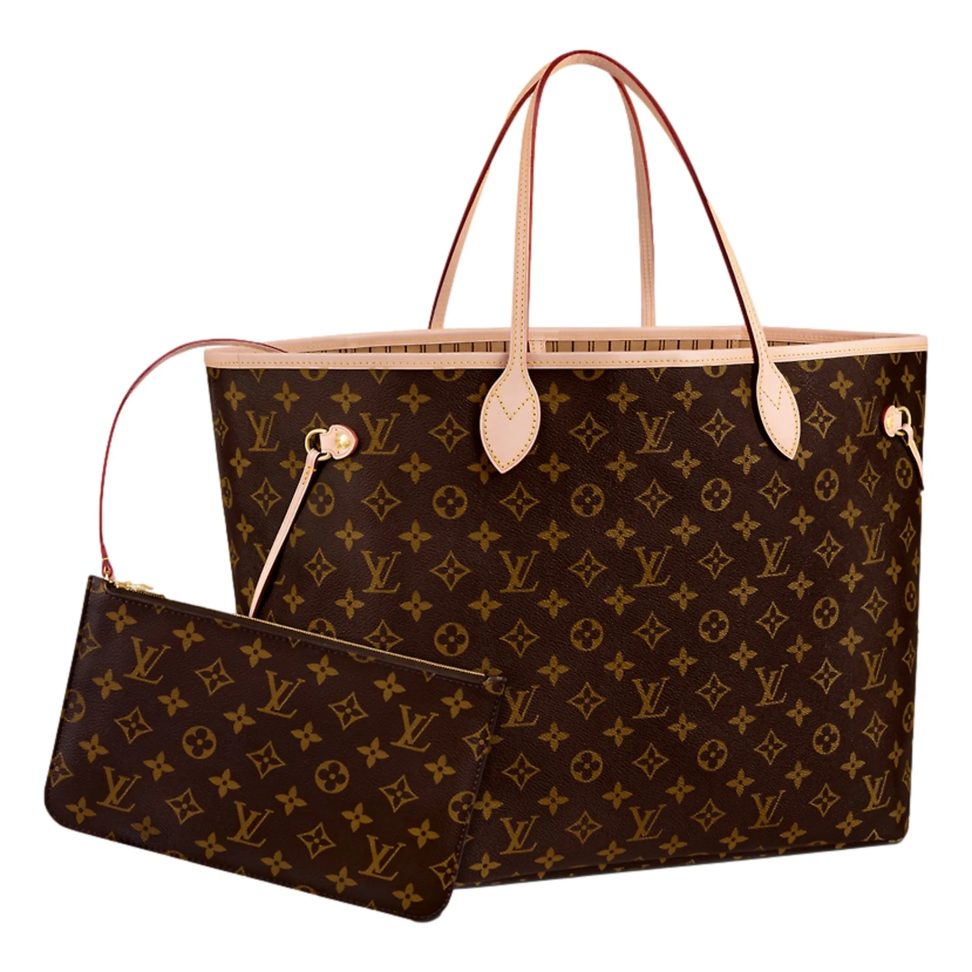 Louis Vuitton Neverfull Brown Tote Monogram Canvas GM