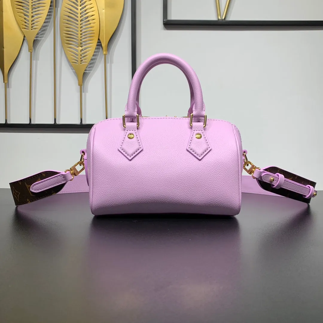 Louis Vuitton SPEEDY 18 IN LAVENDER CALFSKIN GOLD HARDWARE