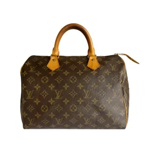 Louis Vuitton Speedy 30 Monogram Brown Coated Canvas