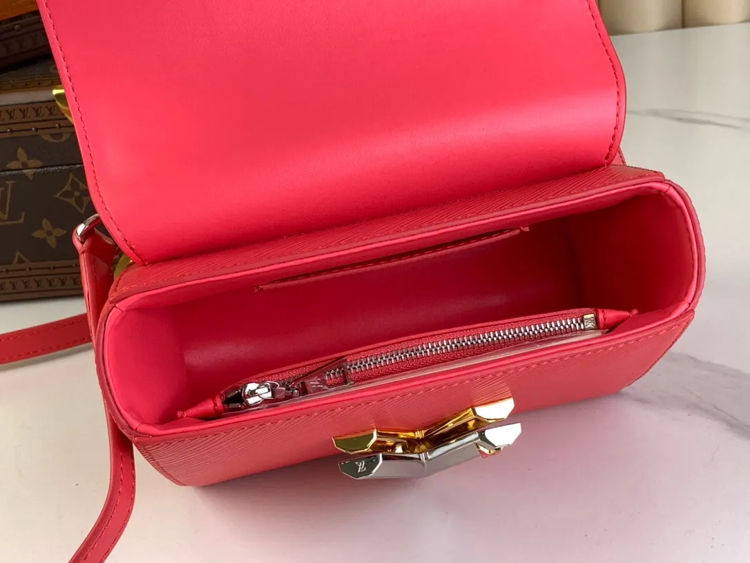 Louis Vuitton TWIST PM 19 IN RED EPI LEATHER GOLD AND SILVER HARDWARE