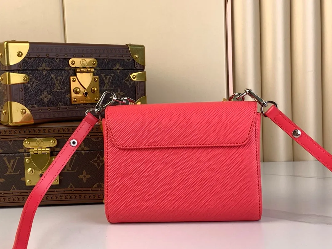 Louis Vuitton TWIST PM 19 IN RED EPI LEATHER GOLD AND SILVER HARDWARE