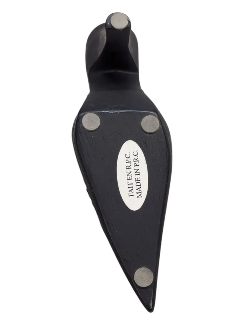 Mini Ceramic Shoe -Black with Pointed Toe