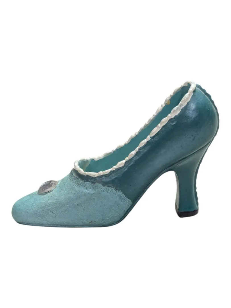 Mini Ceramic Shoe- Blue Cinderalla
